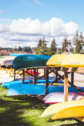 Colorful canoes 