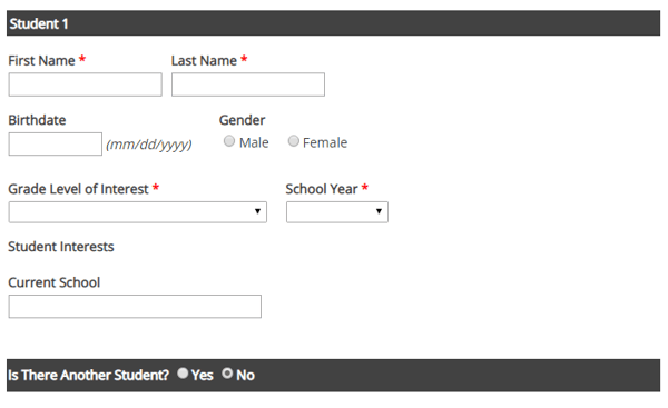 Inquiry Form 3rd Screen Shot