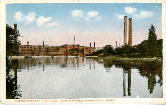 American Steel and Wire Works antique postcard