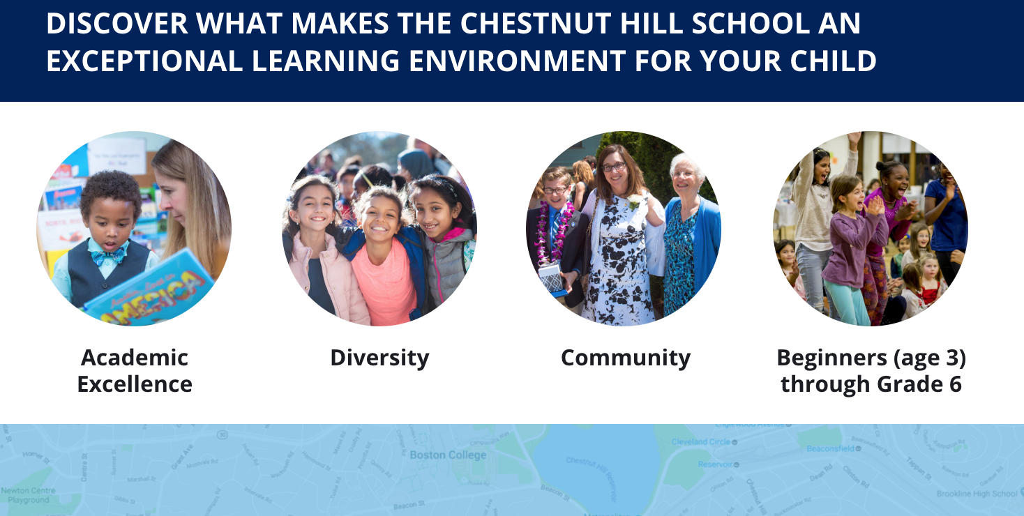 The Chestnut Hill School landing page 